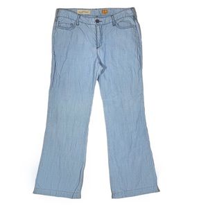 Pilcro and the letterpress by Anthropology light blue linen summer pants